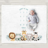 Twin Baby Monthly Record Growth Milestone Blanket Newborn Photography Props infant Toddler photo Background Cloth sheet