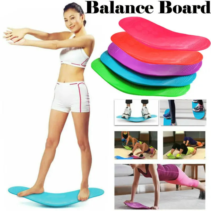 Twisting Fitness Balance Board Workout Yoga Gym Fitness Training Prancha Abdominal Leg Training Balance Exercise + Non-slip Mat