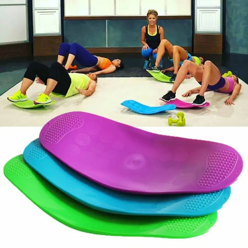 Twisting Fitness Balance Board Workout Yoga Gym Fitness Training Prancha Abdominal Leg Training Balance Exercise + Non-slip Mat