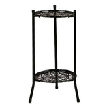 Two-Layer Elegant Metal Plant Stand Shelf Potted Plant Holder Modern Tall Plant Pot Stands For Indoor Outdoor Decor