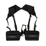 Two Pockets Woman Men Fanny Pack Punk Two Pockets Harness Chest Rig Bag Hip-Hop Tactical Streetwear Phone pocket Waist Pack G174