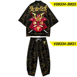 Two-piece Suit XXS-6XL Loose Japanese Cardigan Women Men Cosplay Yukata Clothing Harajuku Samurai Kimono + Pants Sets