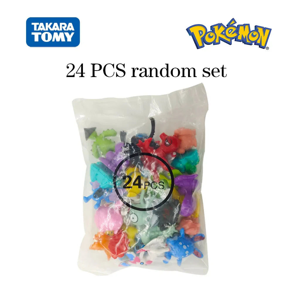 Pokemon Mini Figures 2-3CM  Anime Action Pikachu 24-144 Not Repeating Model Toy Kid Collect Dolls Birthday Gift Give Pokémon Bag