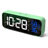 Music LED Digital Alarm Clock Voice Control Temperature Humidity Display Desktop Clocks Home Table Decoration Built-in 1200mAh