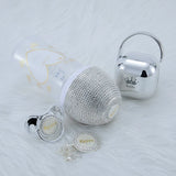 MIYOCAR personalized silver collection bling baby bottle pacifier and pacifier clip pacifier box set BPA free