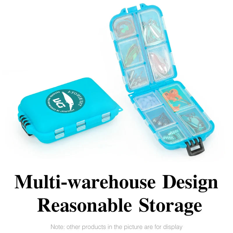 TSURINOYA 10 Compartments Fishing Tackle Boxes Lure Hooks Storage Case Mini Fishing Accessories Box With Independent Space