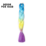 Desire for Hair 5Packs Synthetic Braiding Hair Christmas Colors Mix Tinsel Glitter Green Synthetic Hair Extensions Jumbo Braids