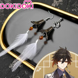 IN STOCK Zhongli Dyeing Gradient Wig Cosplay Game Genshin Impact DokiDoki Cosplay Wig Free Wig Cap Zhong Li Earrings Christmas