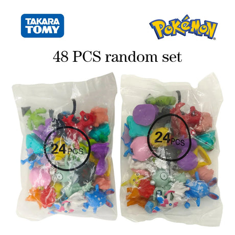 Pokemon Mini Figures 2-3CM  Anime Action Pikachu 24-144 Not Repeating Model Toy Kid Collect Dolls Birthday Gift Give Pokémon Bag