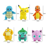 Pokemon Anime Action Figures Pikachu Toys Model Charmander Psyduck Squirtle Jigglypuff Bulbasaur Kawaii Collect Dolls Kids Gift