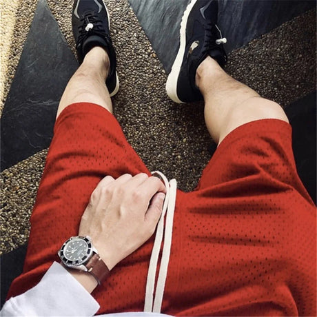 Men Gym Fitness Shorts Bodybuilding sports Jogging shorts Male 2022 Summer Cool Breathable Mesh casual men Shorts Sweatpants new