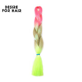 Desire for Hair 5Packs Synthetic Braiding Hair Christmas Colors Mix Tinsel Glitter Green Synthetic Hair Extensions Jumbo Braids