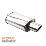 Car Exhaust Muffler Pipes Tailpipe System Racing Sport Mufflers Turbo Sound Boost Stainless Steel 63mm Double Inlet Outlet