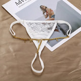 Summer Sexy Body Chain Jewelry Personalized Name Belly Waist Chains for Women Metal Custom Letters Underwear Thong Panties