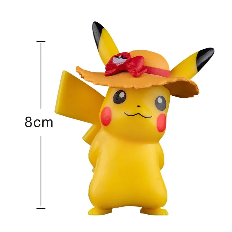 Pokemon Anime Action Figures Pikachu Toys Model Charmander Psyduck Squirtle Jigglypuff Bulbasaur Kawaii Collect Dolls Kids Gift