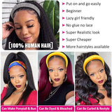 Headband Wig Human Hair Kinky Straight Human Hair Wigs For Black Women Glueless Wig Human Hair Ready To Wear Brazilian Wigs Sale