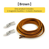 New Elastic Magnetic Shoelaces No Tie Lazy Shoes Laces Kids Adult Sneaker Shoelace  Metal Cross Lock  Flat Shoestring Buckle