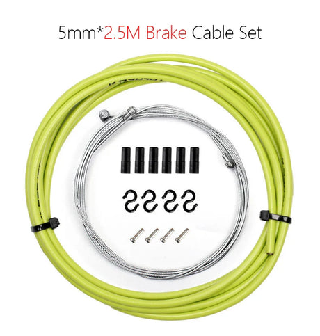 MTB 2/2.5m Wire For Bicycle Shifters Derailleur Brake Cable 4mm/5mm Road Bike Shift and Brake Cable Set Housing Bike Parts