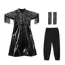 ZZL Fashion Girls Catwalk Performance Clothes K-pop Stage Outfits 4 Pcs Black Sequin Dress Jazz Hip-hop Street Dance Costume