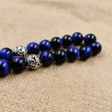 Natural blue tiger eye Tasbih Muslim Man bracelets Gift Eid misbaha accessories 33 66 99 prayer beads gemstone islamic rosary