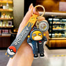 Pokemon Keychain Anime Figures Pikachu Cartoon Key Chain Charmander Psyduck Fashion Bag Keyring Pendant Accessories Toy Kid Gift