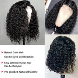 Peruvian Water Wave Human Hair Bob Wigs For Black Women 13x4 Transparent Lace Frontal Wig Short Human Hair Curly 4x4 Closure Wig