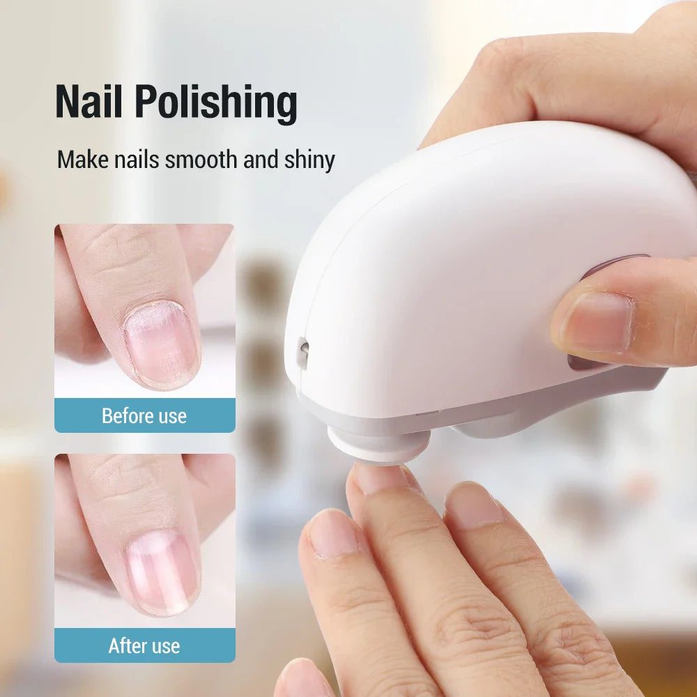 USB Automatic Electric Nail Clipper With Cleaning Brush Nail Trimmer Grinder Polisher Fingernail Cutter Manicure Pedicure Tools