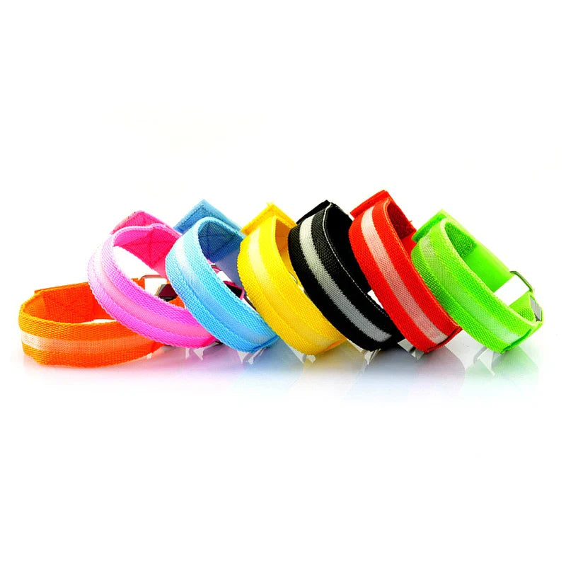 USB Charging LED Luminous Night Running Armband Bracelet Outdoor Sports Reflective Safety Belt Bicycle Cycling Luminous Arm Band