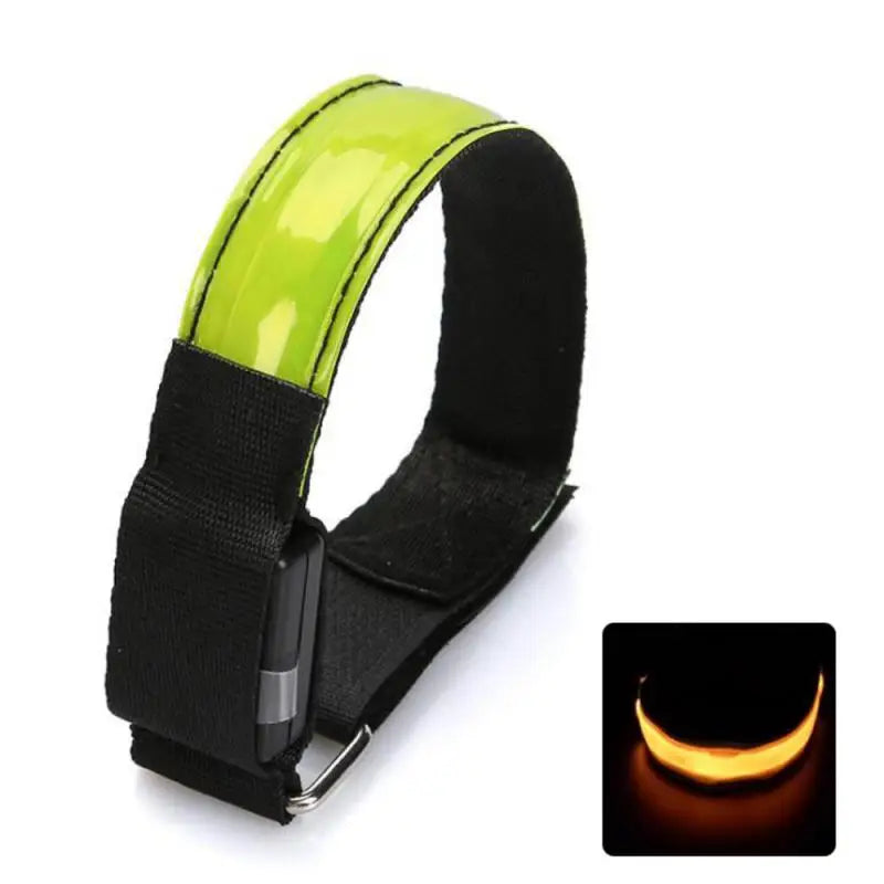 USB Charging LED Luminous Night Running Armband Bracelet Outdoor Sports Reflective Safety Belt Bicycle Cycling Luminous Arm Band