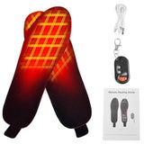 USB Heated Shoes Insoles Rechargeable Electric Feet Warmer Winter Outdoor Remote Control Heating Insoles Foot Warming Shoes Pad