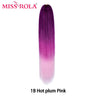 MISS ROLA Synthetic Kanekalon Hair Jumbo Braids 24 Inches100g Yaki Straight Hair Extension Pre Stretched Blonde Pink Wholesale