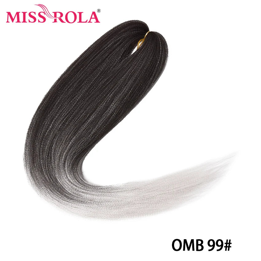 MISS ROLA Synthetic Kanekalon Hair Jumbo Braids 24 Inches100g Yaki Straight Hair Extension Pre Stretched Blonde Pink Wholesale