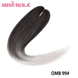 MISS ROLA Synthetic Kanekalon Hair Jumbo Braids 24 Inches100g Yaki Straight Hair Extension Pre Stretched Blonde Pink Wholesale