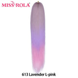 MISS ROLA Synthetic Kanekalon Hair Jumbo Braids 24 Inches100g Yaki Straight Hair Extension Pre Stretched Blonde Pink Wholesale