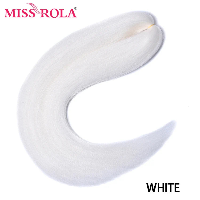 MISS ROLA Synthetic Kanekalon Hair Jumbo Braids 24 Inches100g Yaki Straight Hair Extension Pre Stretched Blonde Pink Wholesale