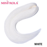 MISS ROLA Synthetic Kanekalon Hair Jumbo Braids 24 Inches100g Yaki Straight Hair Extension Pre Stretched Blonde Pink Wholesale