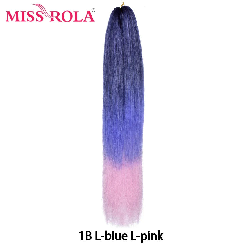 MISS ROLA Synthetic Kanekalon Hair Jumbo Braids 24 Inches100g Yaki Straight Hair Extension Pre Stretched Blonde Pink Wholesale