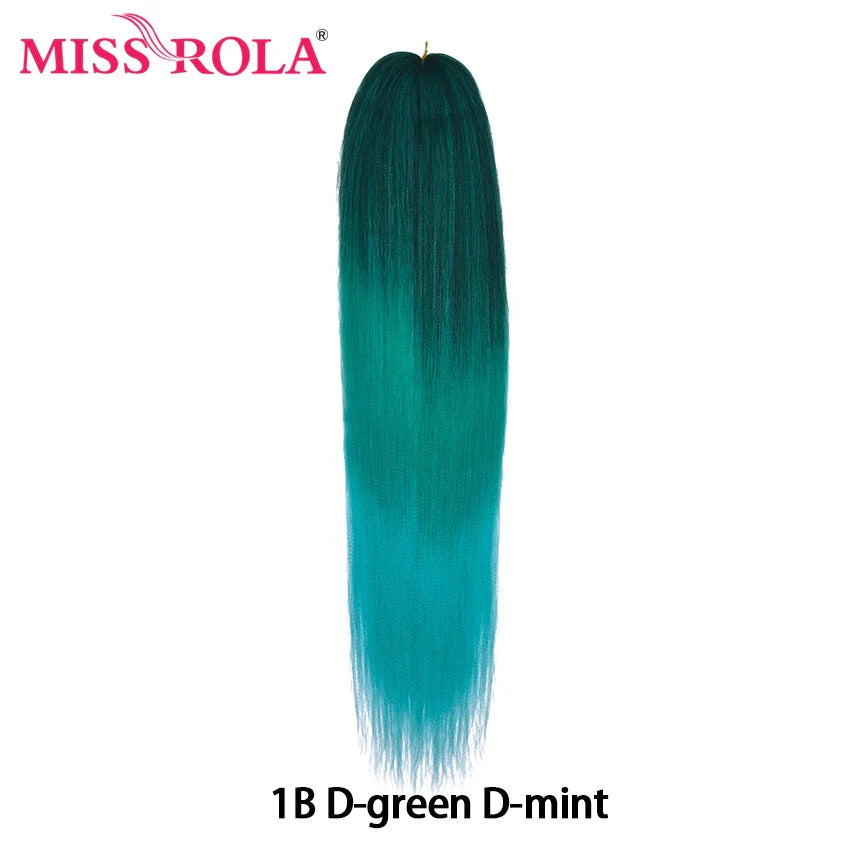 MISS ROLA Synthetic Kanekalon Hair Jumbo Braids 24 Inches100g Yaki Straight Hair Extension Pre Stretched Blonde Pink Wholesale