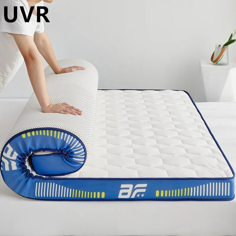 UVR Natural Latex Mattress High Rebound Memory Foam Filling Student Tatami Bedroom Hotel Folding Double Mattress Full Size