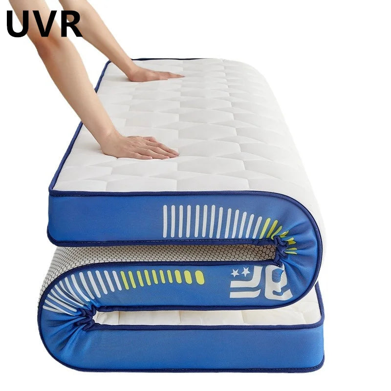 UVR Natural Latex Mattress High Rebound Memory Foam Filling Student Tatami Bedroom Hotel Folding Double Mattress Full Size