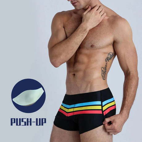 UXH New Hot Sexy Mens Swimsuit  Swimwear Male Sexy Swimming Wear Bathing trunks Shorts Men Surf Board Beach Pants Surfing Swim