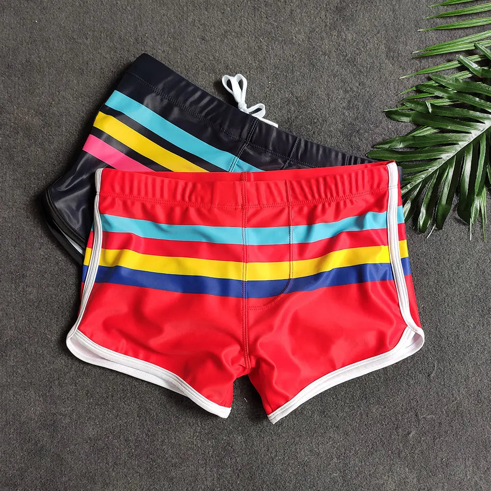 UXH New Hot Sexy Mens Swimsuit  Swimwear Male Sexy Swimming Wear Bathing trunks Shorts Men Surf Board Beach Pants Surfing Swim