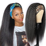 Headband Wig Human Hair Kinky Straight Human Hair Wigs For Black Women Glueless Wig Human Hair Ready To Wear Brazilian Wigs Sale