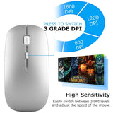 Bluetooth Keyboard Mouse Combo Ultra-Slim Mute Keycap Wireless Bluetooth Mouse Mice for Mac iPad iPhone iOS Android Windows