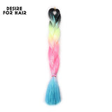 Desire for Hair 5Packs Synthetic Braiding Hair Christmas Colors Mix Tinsel Glitter Green Synthetic Hair Extensions Jumbo Braids