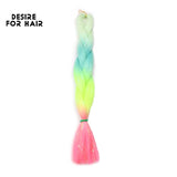 Desire for Hair 5Packs Synthetic Braiding Hair Christmas Colors Mix Tinsel Glitter Green Synthetic Hair Extensions Jumbo Braids