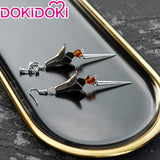 IN STOCK Zhongli Dyeing Gradient Wig Cosplay Game Genshin Impact DokiDoki Cosplay Wig Free Wig Cap Zhong Li Earrings Christmas