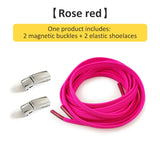 New Elastic Magnetic Shoelaces No Tie Lazy Shoes Laces Kids Adult Sneaker Shoelace  Metal Cross Lock  Flat Shoestring Buckle