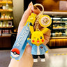 Pokemon Keychain Anime Figures Pikachu Cartoon Key Chain Charmander Psyduck Fashion Bag Keyring Pendant Accessories Toy Kid Gift