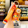 Pokemon Keychain Anime Figures Pikachu Cartoon Key Chain Charmander Psyduck Fashion Bag Keyring Pendant Accessories Toy Kid Gift